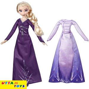 Disney Frozen Arendelle Fashions Elsa Fashion Doll, 2 Outfits, Purple Nightgown and Dress Inspired by Disney's Frozen 2