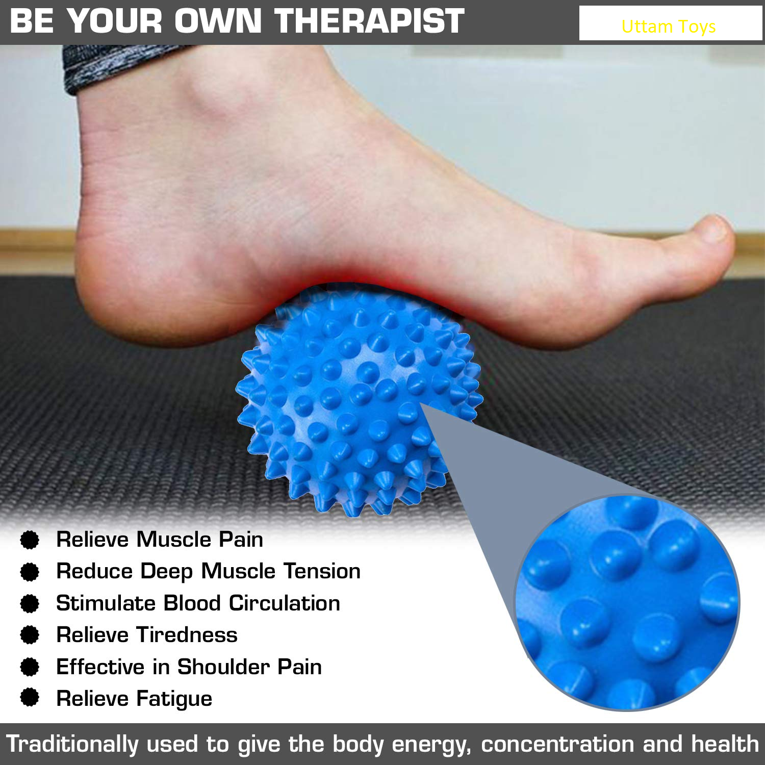 vector fitness massage ball