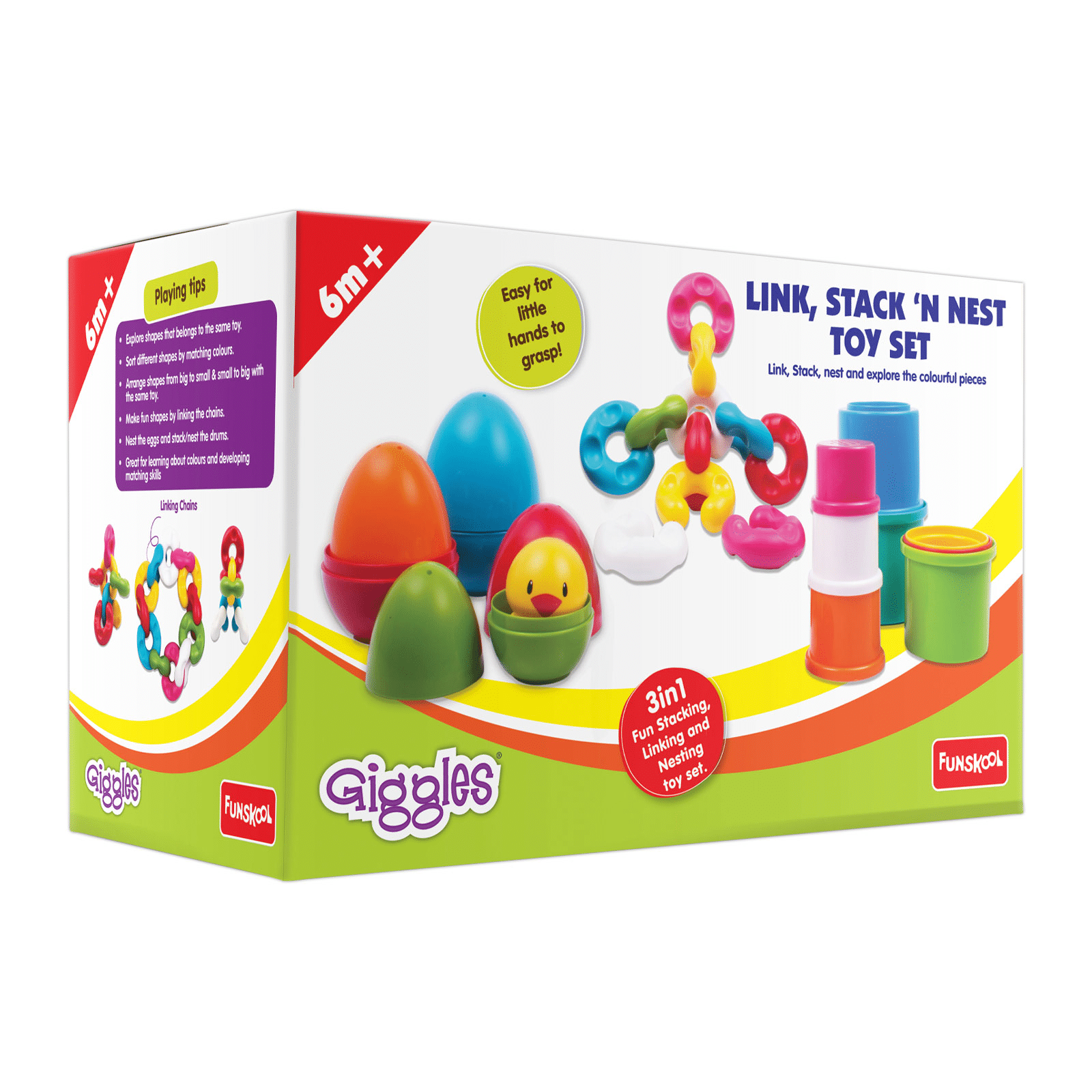 Funskool Giggles Link Stack N Nest Toy Set