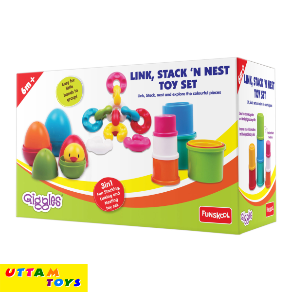 Funskool Giggles Link Stack N Nest Toy Set