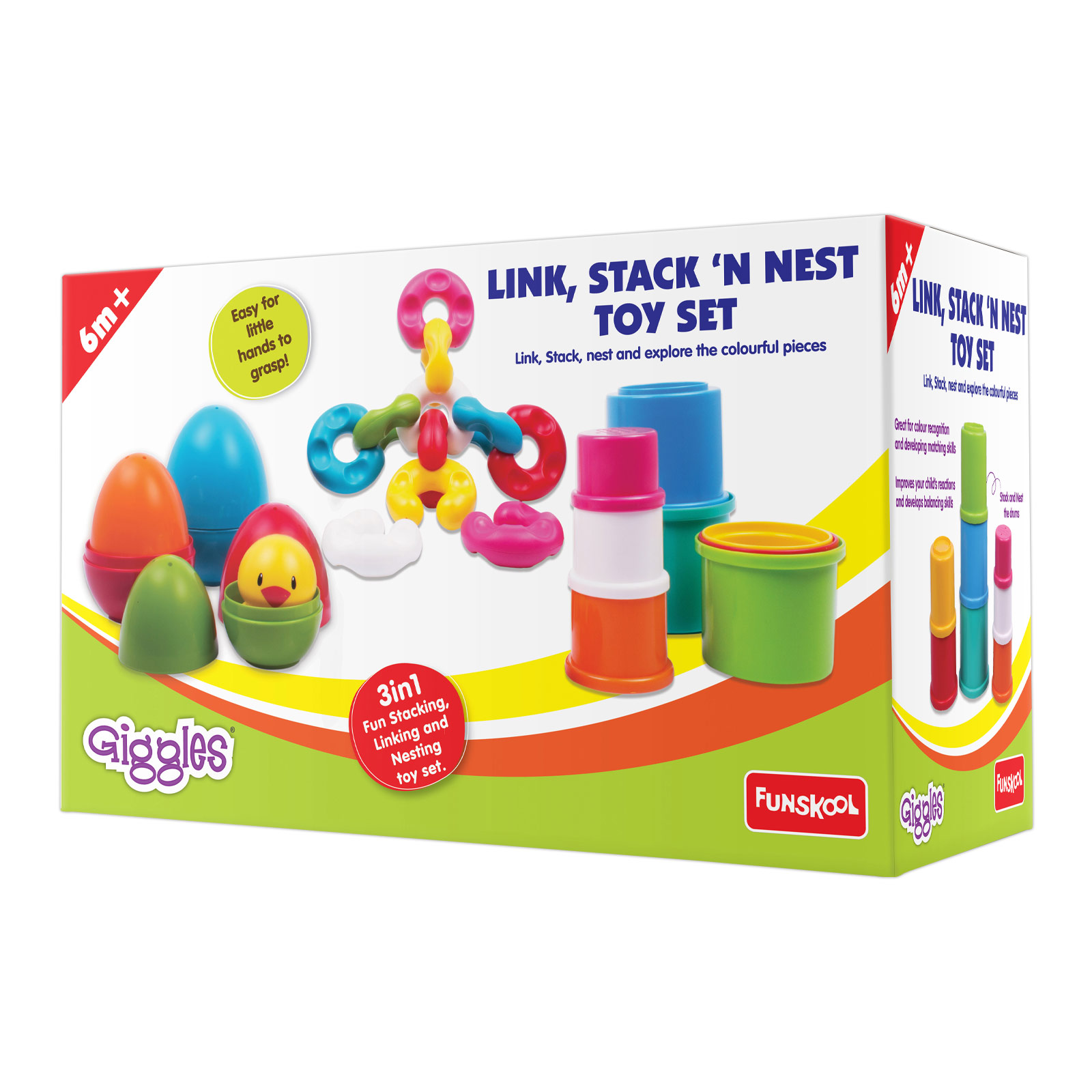 Funskool Giggles Link Stack N Nest Toy Set