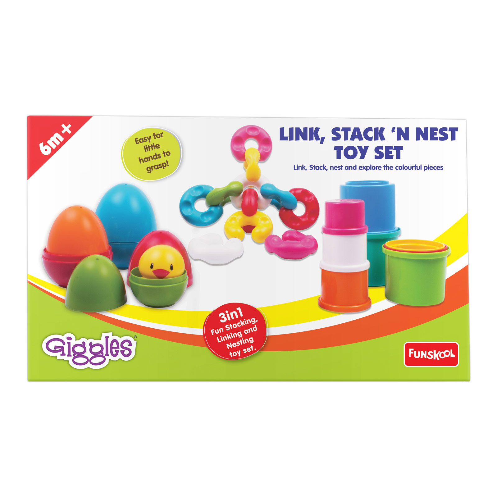 Funskool Giggles Link Stack N Nest Toy Set