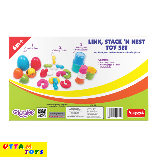 Funskool Giggles Link Stack N Nest Toy Set