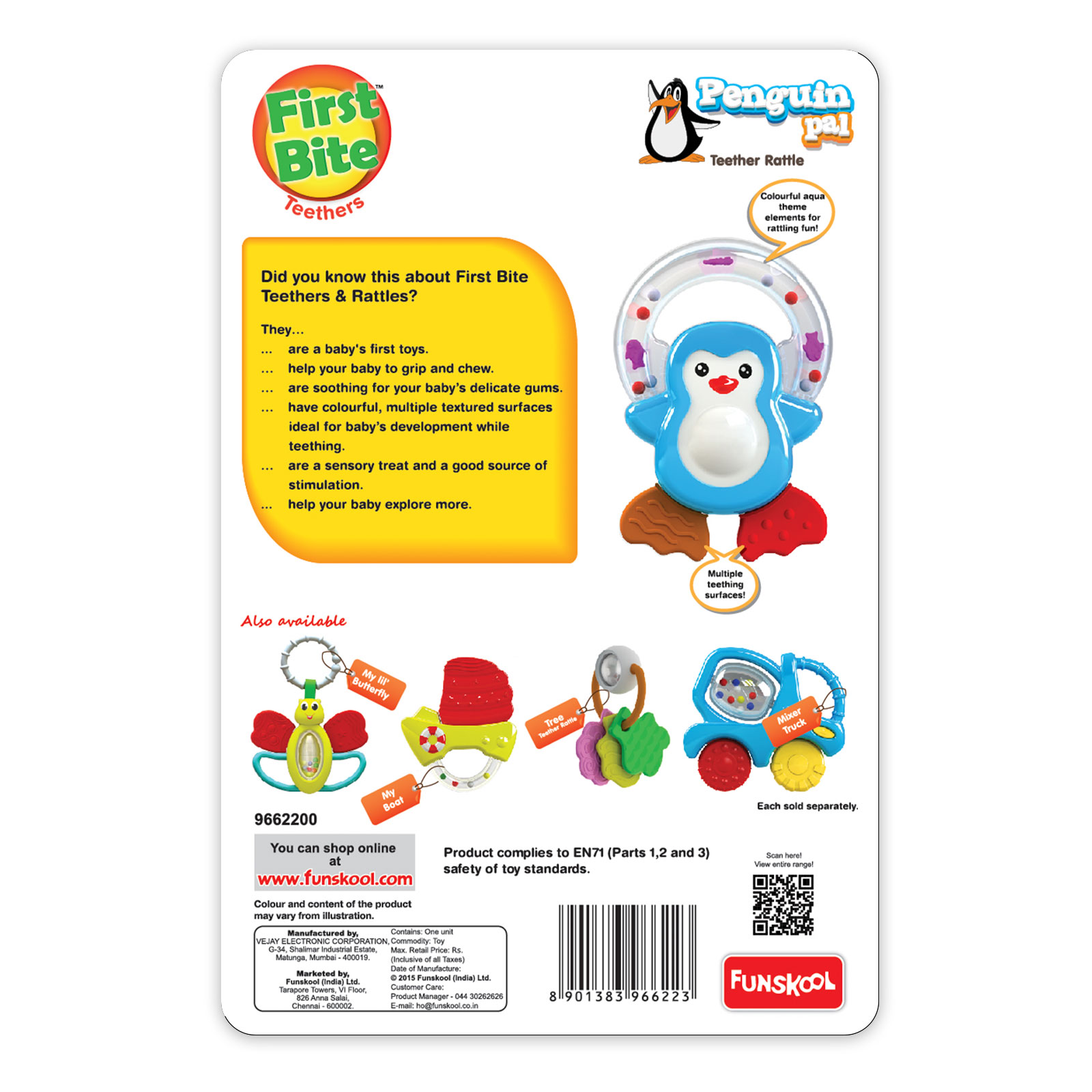 Funskool Giggles Penguin Pal Teether Rattle