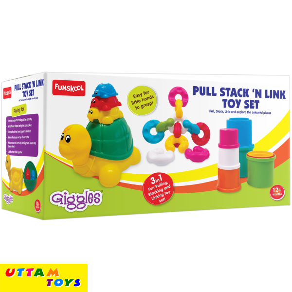 Funskool Giggles Pull Stack 'N Link Toy Set