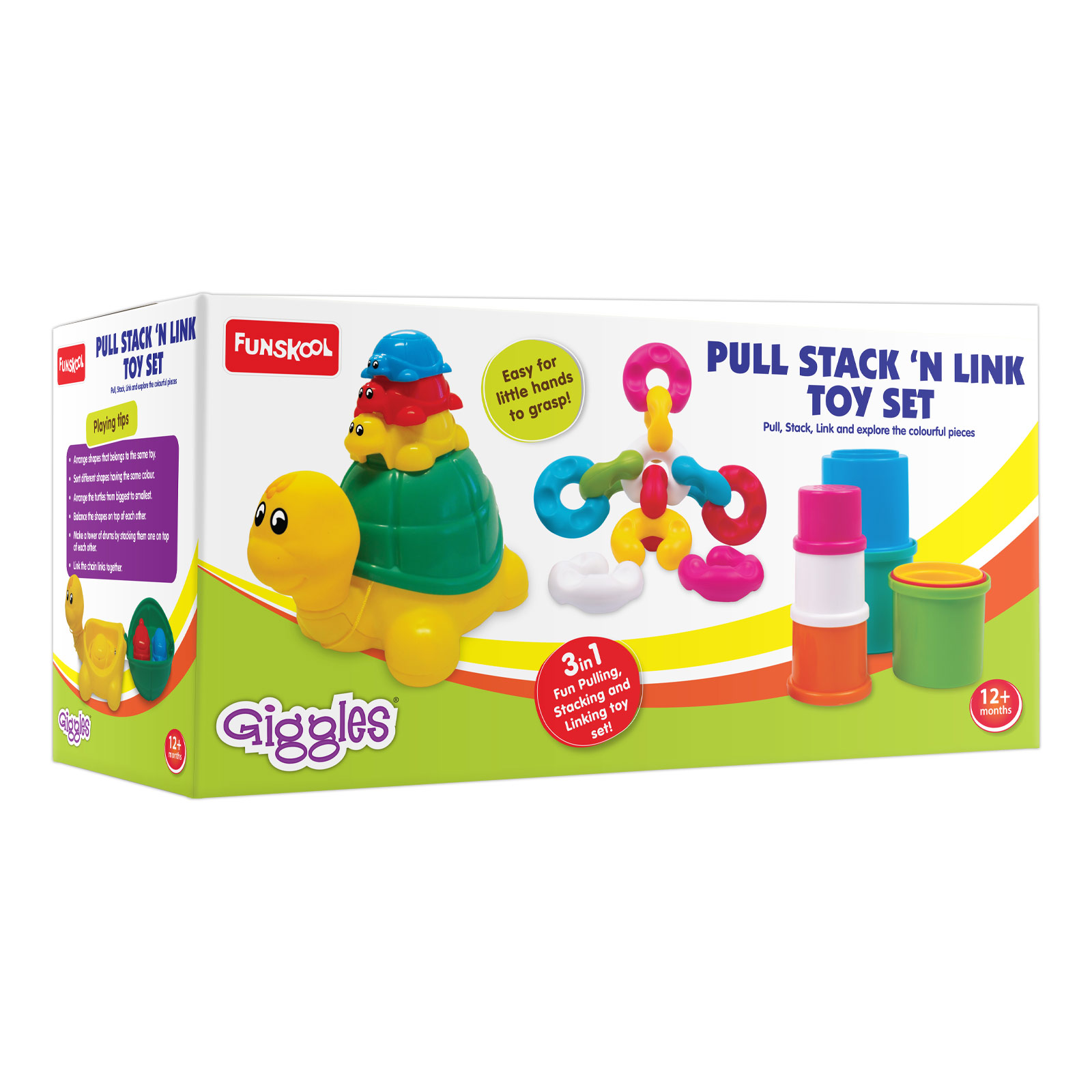 Funskool Giggles Pull Stack 'N Link Toy Set