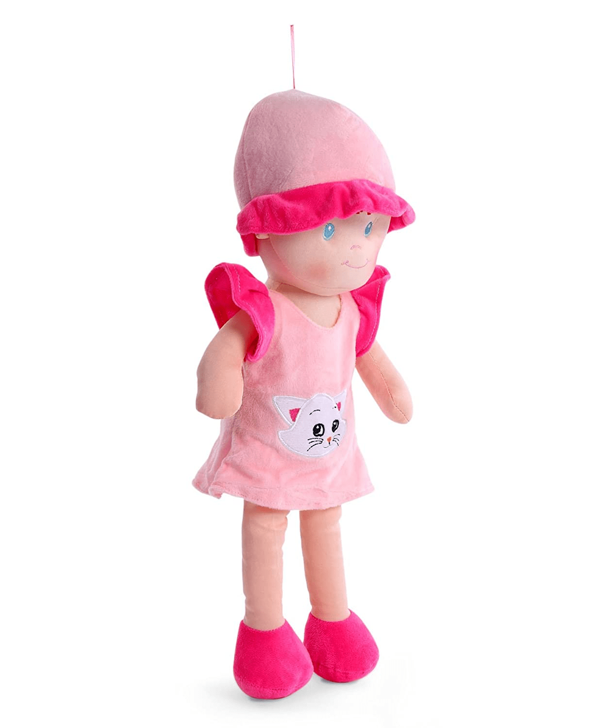 My Baby Excels Plush Doll Baby Pink With Cat Print 45 CM