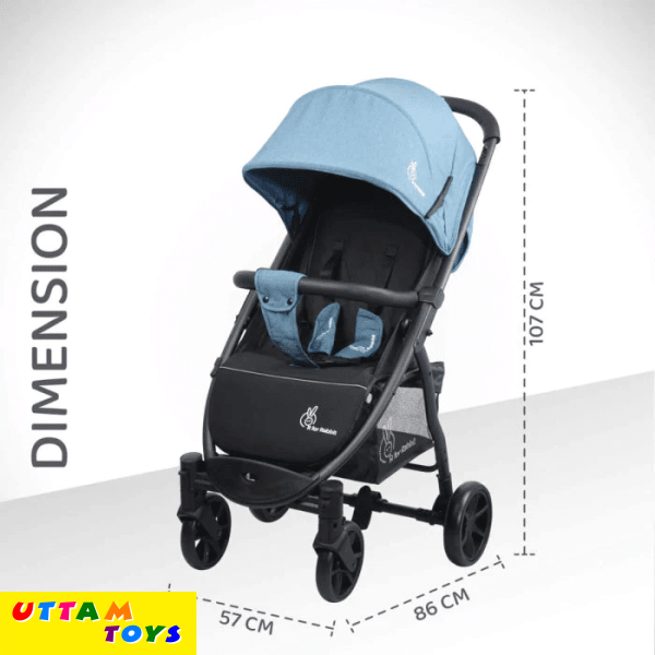 R for Rabbit Falcon Flight Stroller - Easy to Carry & Store, Multi Position Recline, Basket, Rear Brake