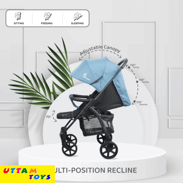 R for Rabbit Falcon Flight Stroller - Easy to Carry & Store, Multi Position Recline, Basket, Rear Brake