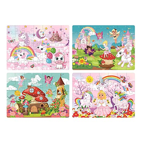 Ratna's 4 in 1 Unicorn Kingdom Jigsaw Puzzle for Kids