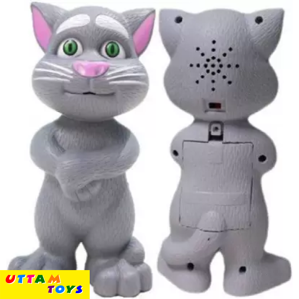 Talking Tom with AI touch sensitive and recording for kids (Grey)