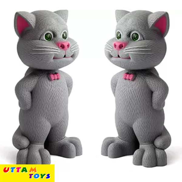 Talking Tom with AI touch sensitive and recording for kids (Grey)