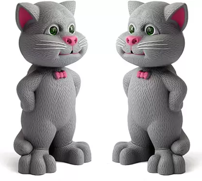 Talking Tom with AI touch sensitive and recording for kids (Grey)