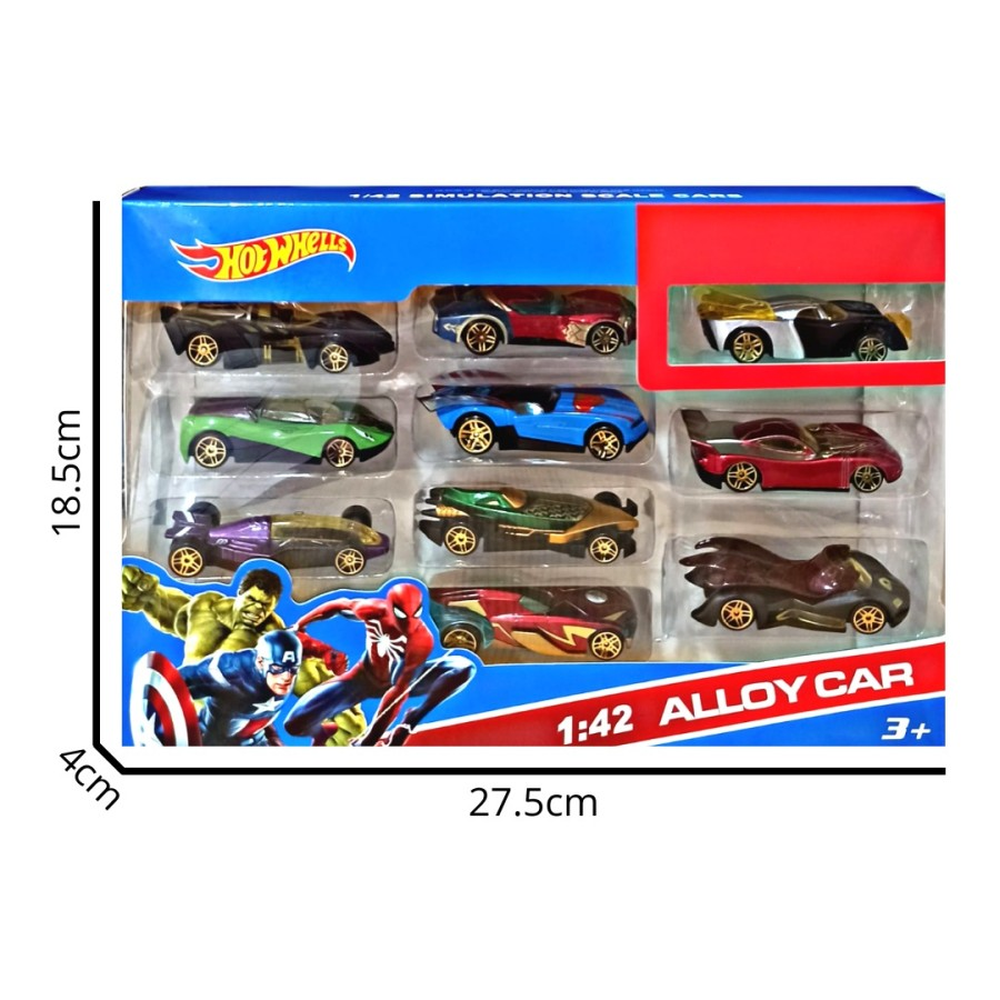 Uttam Toys Metal 10 Car 1/42 Alloy Car Avengers Series