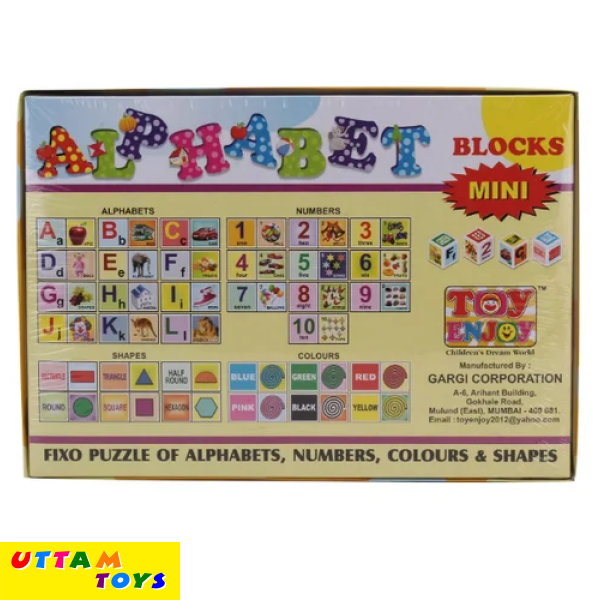 Toyenjoy Multicolor Alphabet Blocks Mini