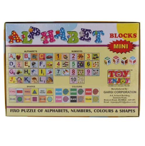 Toyenjoy Multicolor Alphabet Blocks Mini