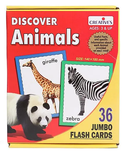 Creative Discover Animals Flash Cards - 36 Cards