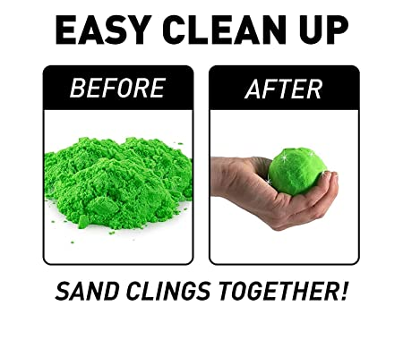 Awals Magic Sand with 6 Moulds ; Kinetic Sand ; Non-Sticky ; Great Creativity Booster