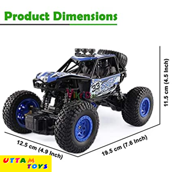 Uttam Toys Remote Control Rock Crawler Four Wheel Drive 1:20 Plastic Alloy Body Rock Climber High Speed Monster Racing Car