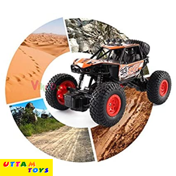 Uttam Toys Remote Control Rock Crawler Four Wheel Drive 1:20 Plastic Alloy Body Rock Climber High Speed Monster Racing Car