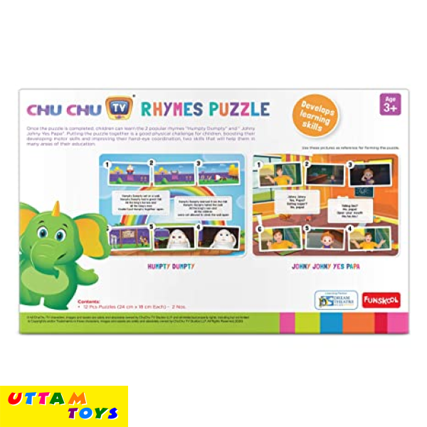 Buy Funskool Chu Chu Tv - Rhymes Puzzle - Uttam Toys