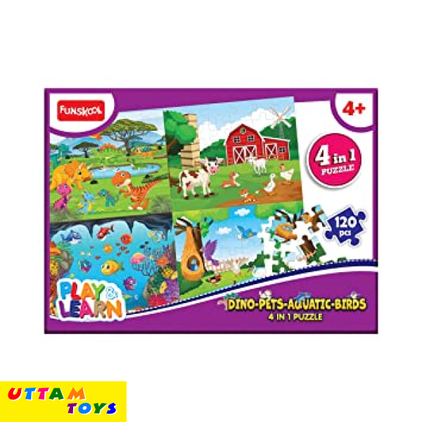 Funskool Play & Learn Dino Pets Aquatic Birds 4in1 Puzzle