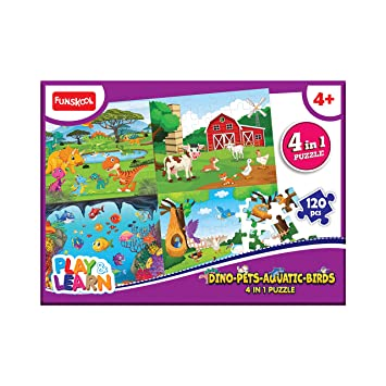 Funskool Play & Learn Dino Pets Aquatic Birds 4in1 Puzzle