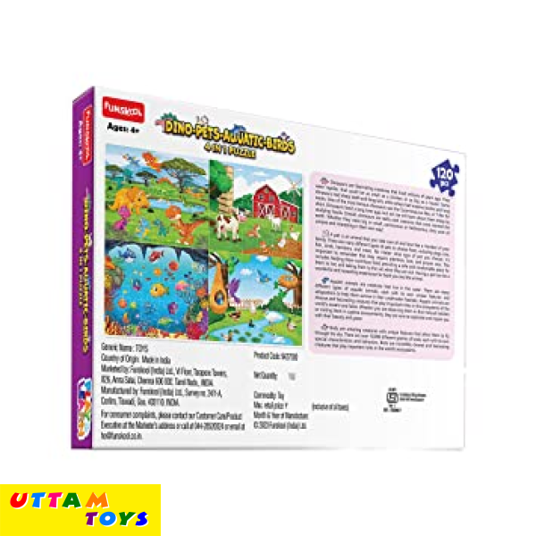 Funskool Play & Learn Dino Pets Aquatic Birds 4in1 Puzzle