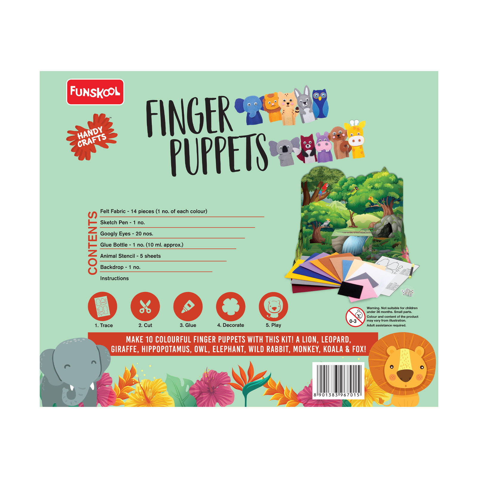 Funskool Handy Crafts Finger Puppets