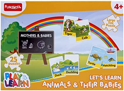 Funskool Let's Learn Animals & their Babies Puzzle