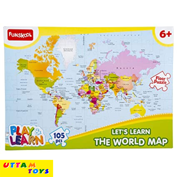 product featue image World Map Puzzle Comes with 105 puzzle pieces, this floor sized puzzle will help your child learn about the countries and their flags. product featue image Puzzle Let your kids or parents train their problem solving and thinking skills with this floor puzzle, or use it as a way to relieve stress after a long day at work. It's great for the whole family product featue image A Gift Everyone Will LOVE jigsaw puzzles are the perfect choice! Give your loved ones hours of entertainment. product featue image Recommended for kids aged above 6+ This Jigsaw Puzzle is recommended for kids aged above 6+. It helps to improve geographical knowledge.