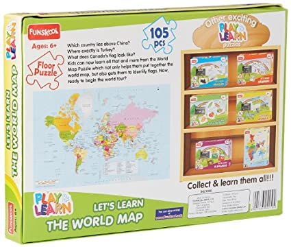 product featue image World Map Puzzle Comes with 105 puzzle pieces, this floor sized puzzle will help your child learn about the countries and their flags. product featue image Puzzle Let your kids or parents train their problem solving and thinking skills with this floor puzzle, or use it as a way to relieve stress after a long day at work. It's great for the whole family product featue image A Gift Everyone Will LOVE jigsaw puzzles are the perfect choice! Give your loved ones hours of entertainment. product featue image Recommended for kids aged above 6+ This Jigsaw Puzzle is recommended for kids aged above 6+. It helps to improve geographical knowledge.