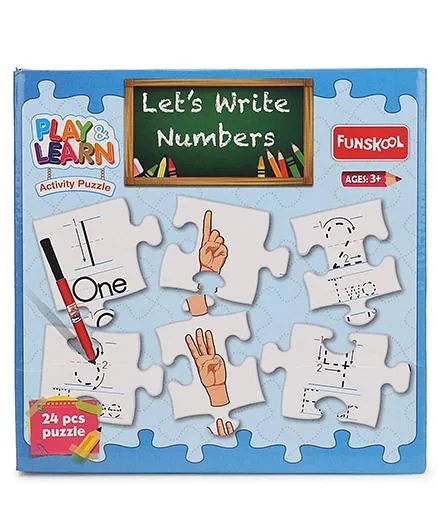 Funskool Let's Write Numbers Puzzle 24 Pieces