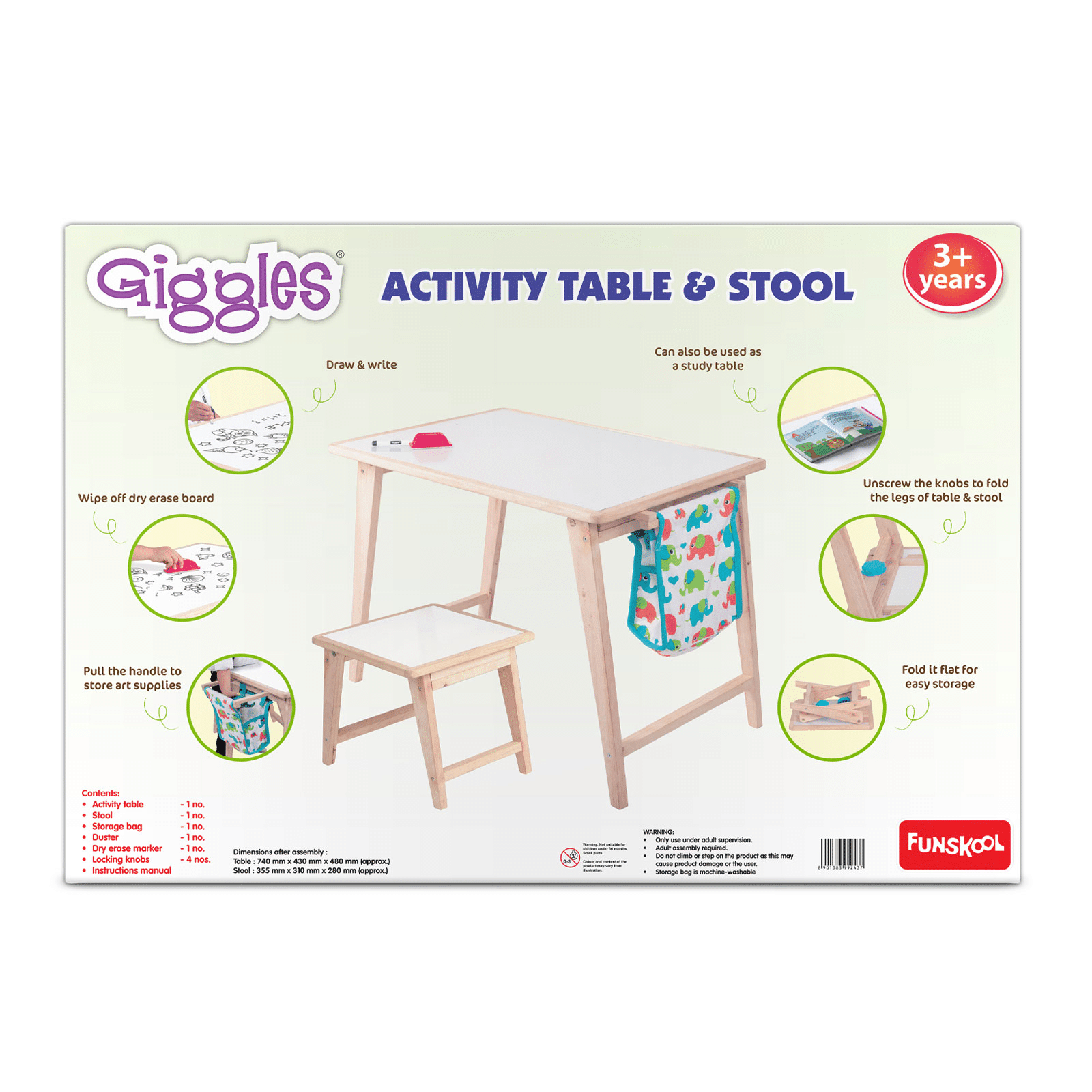 Funskool Giggles Activity Table & Stool