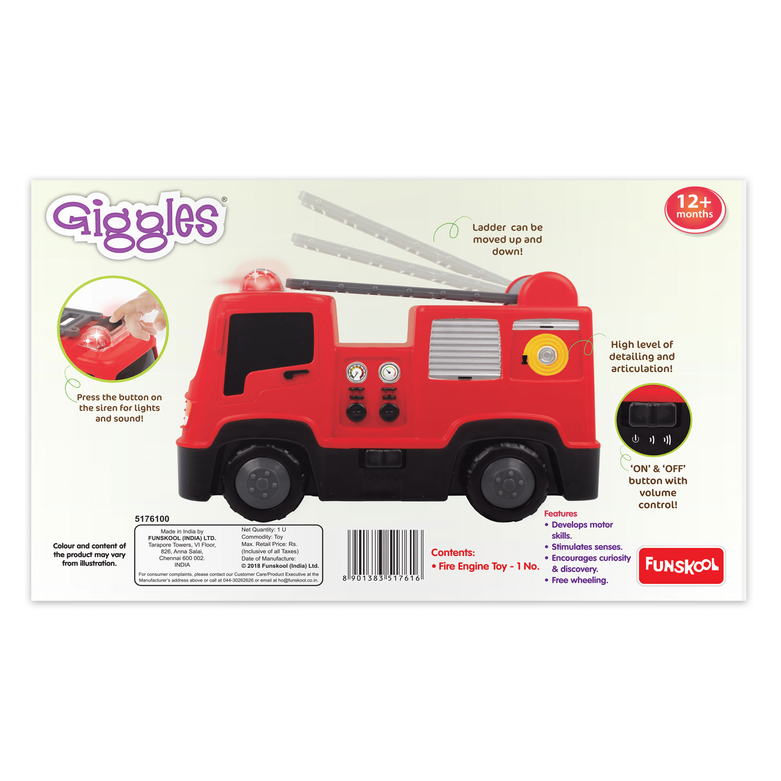 Funskool Giggles Fire Engine