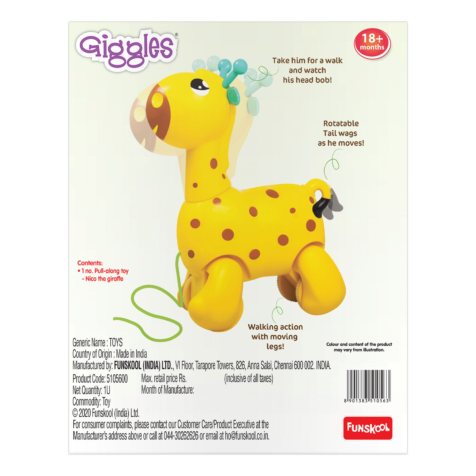 Funskool Giggles Nico - The Giraffe