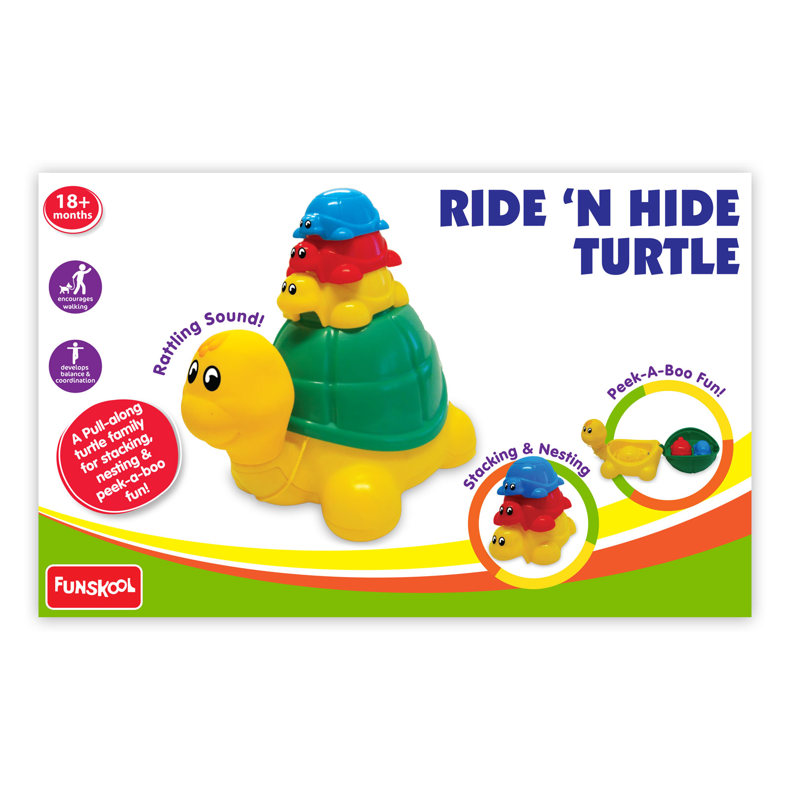 Funskool Giggles Ride N Hide Turtle