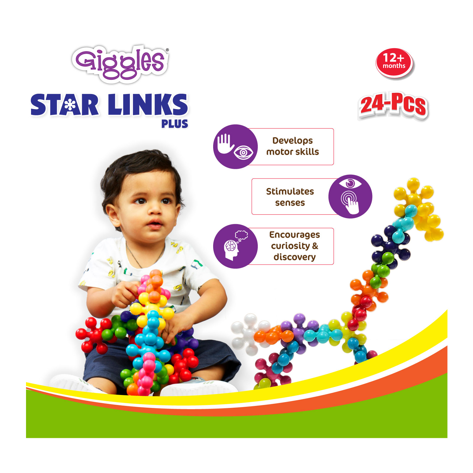 Funskool Giggles - Star Links Plus - 24pcs