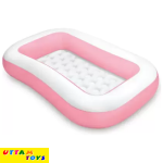 Uttam Toys Intex VWretail Rectangular baby bath tub pool 65.5"L X 39.5"W X10"H (Pink)