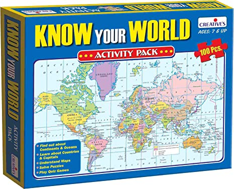 Creative Educational Know Your World - An Activity Pack Puzzle (Multi-Color)