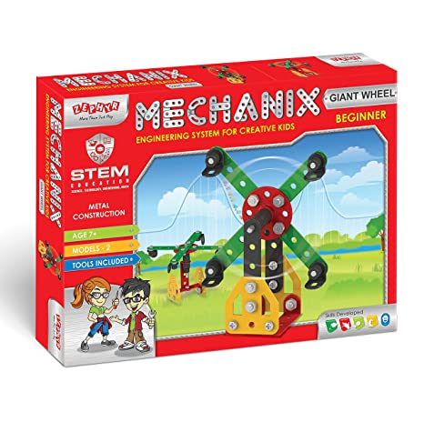 Mechanix Beginner Giant Wheel,Diy Stem and Education Metal Construction Set