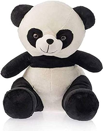 Uttam Toys Soft Lovable Huggable Cute Seating Panda (White,Black)