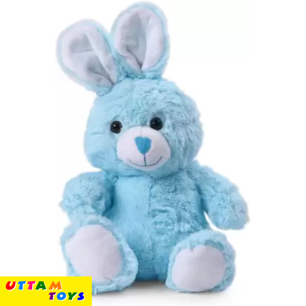 My Baby Excels Cute Smiling Rabbit Plush- Blue - 25 cm