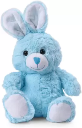 My Baby Excels Cute Smiling Rabbit Plush- Blue - 25 cm