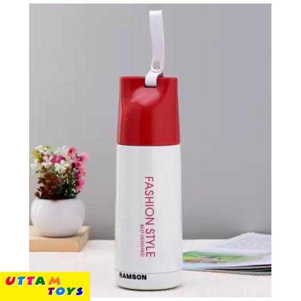 Ramson Stainless Steel BPA free 12 Hours Hot and Cold Travel Water Bottle 750 ml Flask (Pack of 1, Red, Steel)