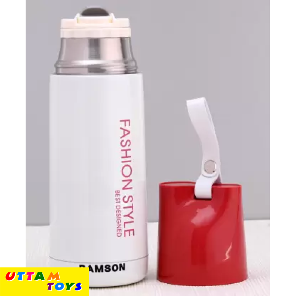 Ramson Stainless Steel BPA free 12 Hours Hot and Cold Travel Water Bottle 750 ml Flask (Pack of 1, Red, Steel)