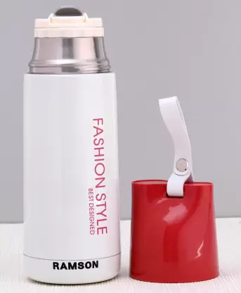 Ramson Stainless Steel BPA free 12 Hours Hot and Cold Travel Water Bottle 750 ml Flask (Pack of 1, Red, Steel)