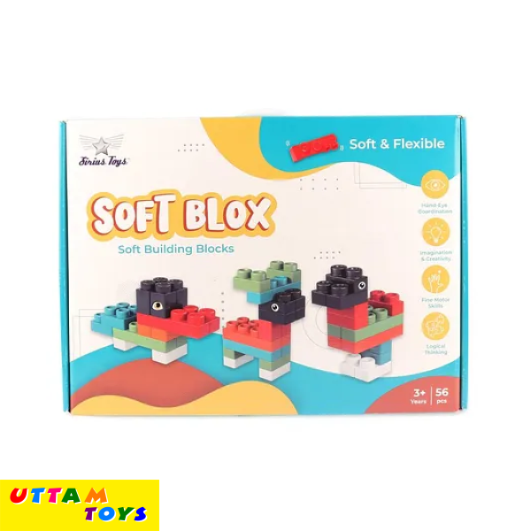 Sirius Toys Soft Building Blocks - 56 Pieces