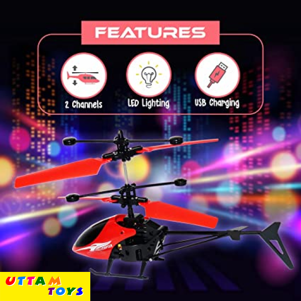 Sirius Toys Tornado Hand Sensor Remote Control Helicopter (Red)