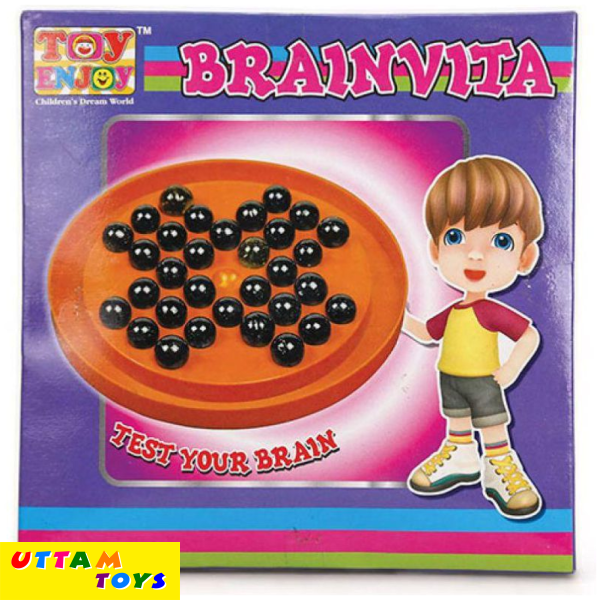 KidsBazaar Toyenjoy Brainvita Game - Orange Black Party & Fun Games Board Game